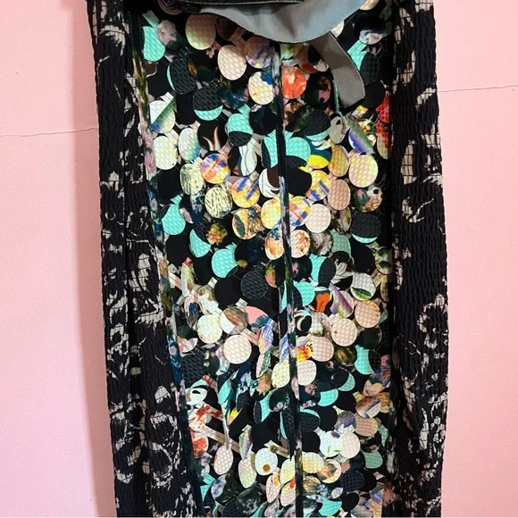 Byron Lars Floral and Geometric Midi Dress - Picture 2 of 5